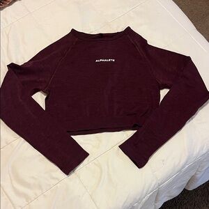 Maroon Alphalete Long Sleeve Crop